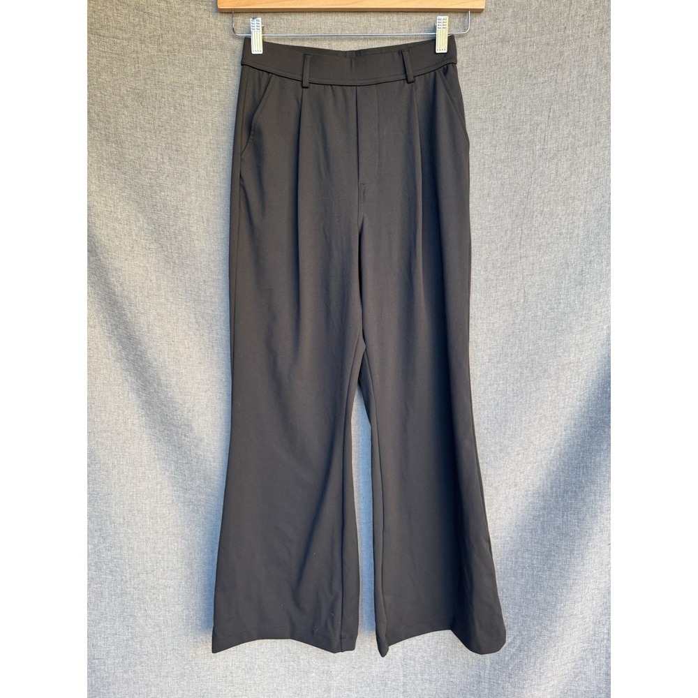 NWT Halara Pants Womens XS Black Wide Leg Dress Trousers Pockets Work Office New